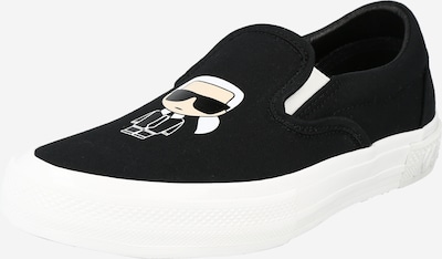 Karl Lagerfeld Slip-On 'KAMPUS III' i ljusbeige / svart / vit, Produktvy