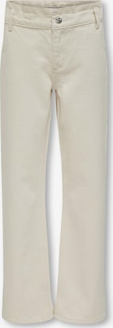 KIDS ONLY Wide leg Jeans in Beige: voorkant