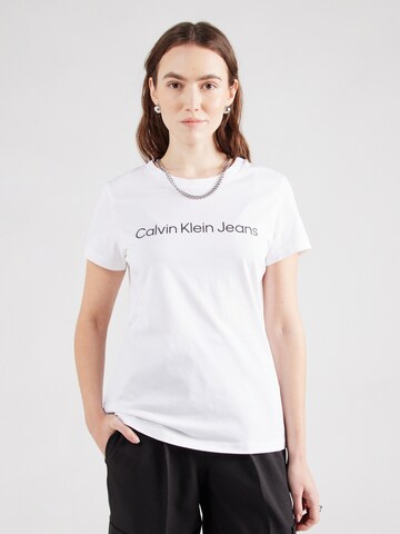 T-shirt Calvin Klein Jeans en blanc : devant