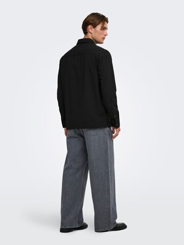 Only & Sons - Ajuste regular Camisa 'VENUS' en negro
