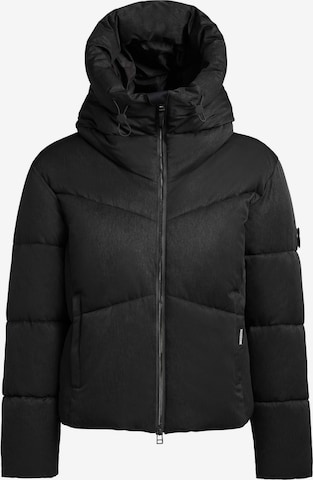 Giacca invernale di khujo in nero: frontale