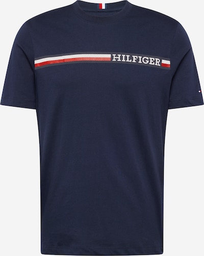 Tricou TOMMY HILFIGER pe albastru noapte / roșu / negru / alb, Vizualizare produs