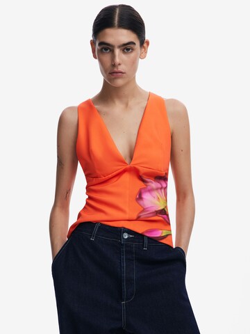 Desigual - Blusa en naranja: frente
