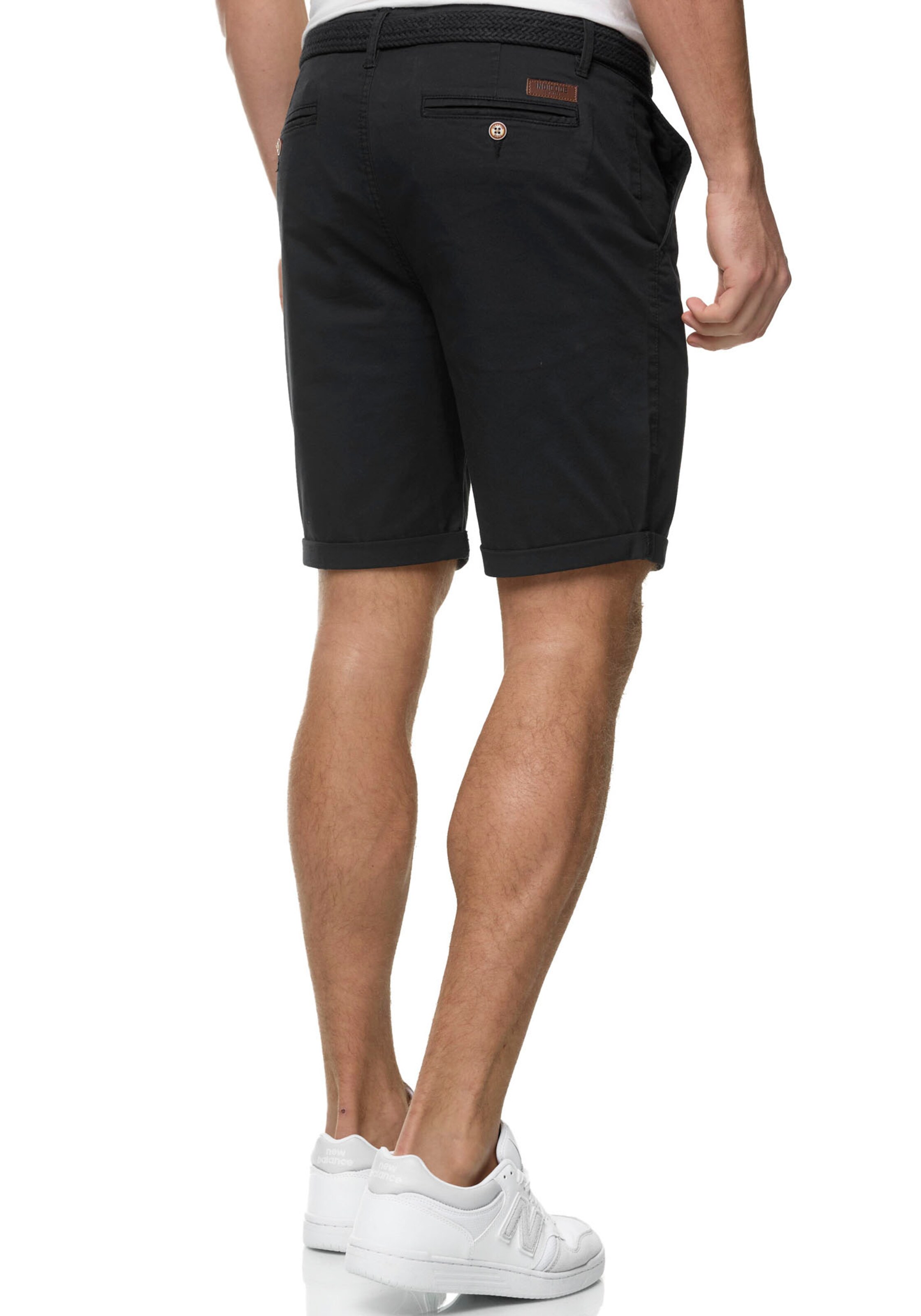 INDICODE JEANS Regular Chino Pants in Black