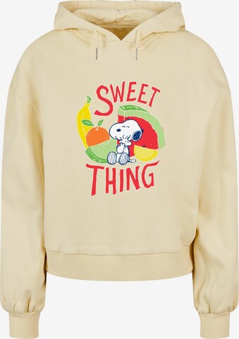 Merchcode Sweatshirt 'Peanuts - Sweet Thing' in Gelb: predná strana