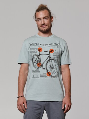 T-Shirt 'Fahrrad Grundlagen' Watapparel en vert : devant