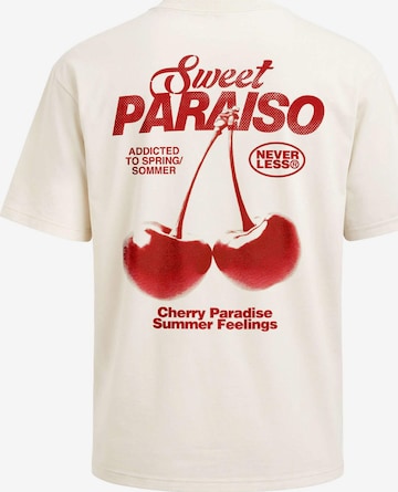 Neverless Shirt 'Sweet Cherry' in Beige: Vorderseite