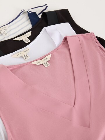 Top di love & roses in blu
