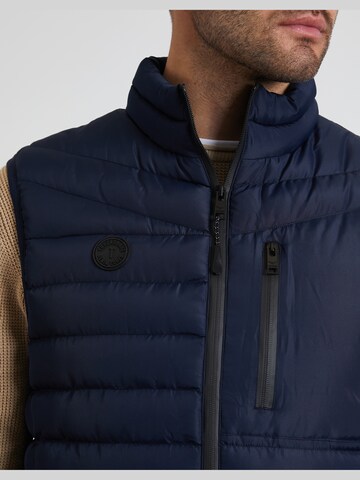 Threadbare Bodywarmer 'Hunnigan' in Blauw