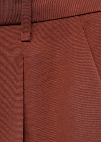 MANGO Loose fit Pleat-Front Pants 'Paris' in Orange