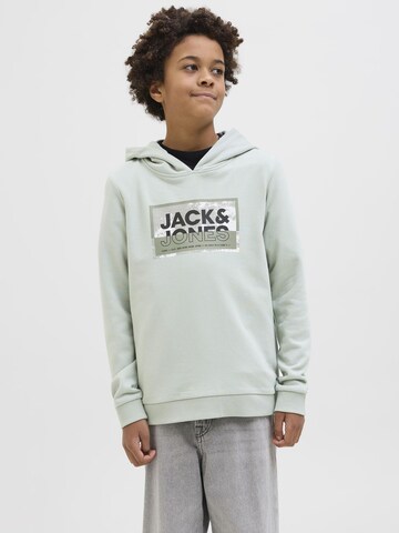Sweat 'JCOLogan' Jack & Jones Junior en vert : devant