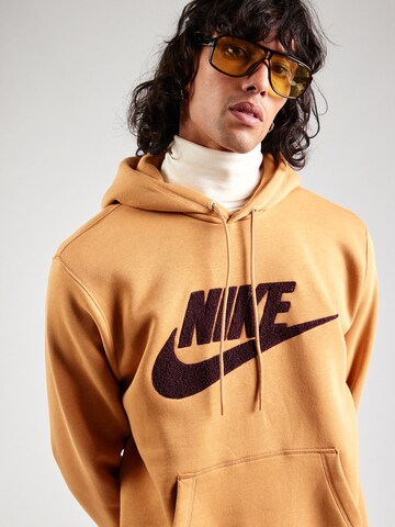 Nike Sportswear Mikina 'CLUB' – hnědá