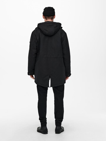 Parka d’hiver 'Klaus' Only & Sons en noir