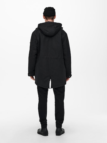 Only & Sons Téli parka 'Klaus' - fekete