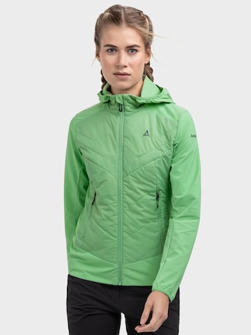 Schöffel Outdoorjas 'Hiking Hybrid Jk' in Groen: voorkant