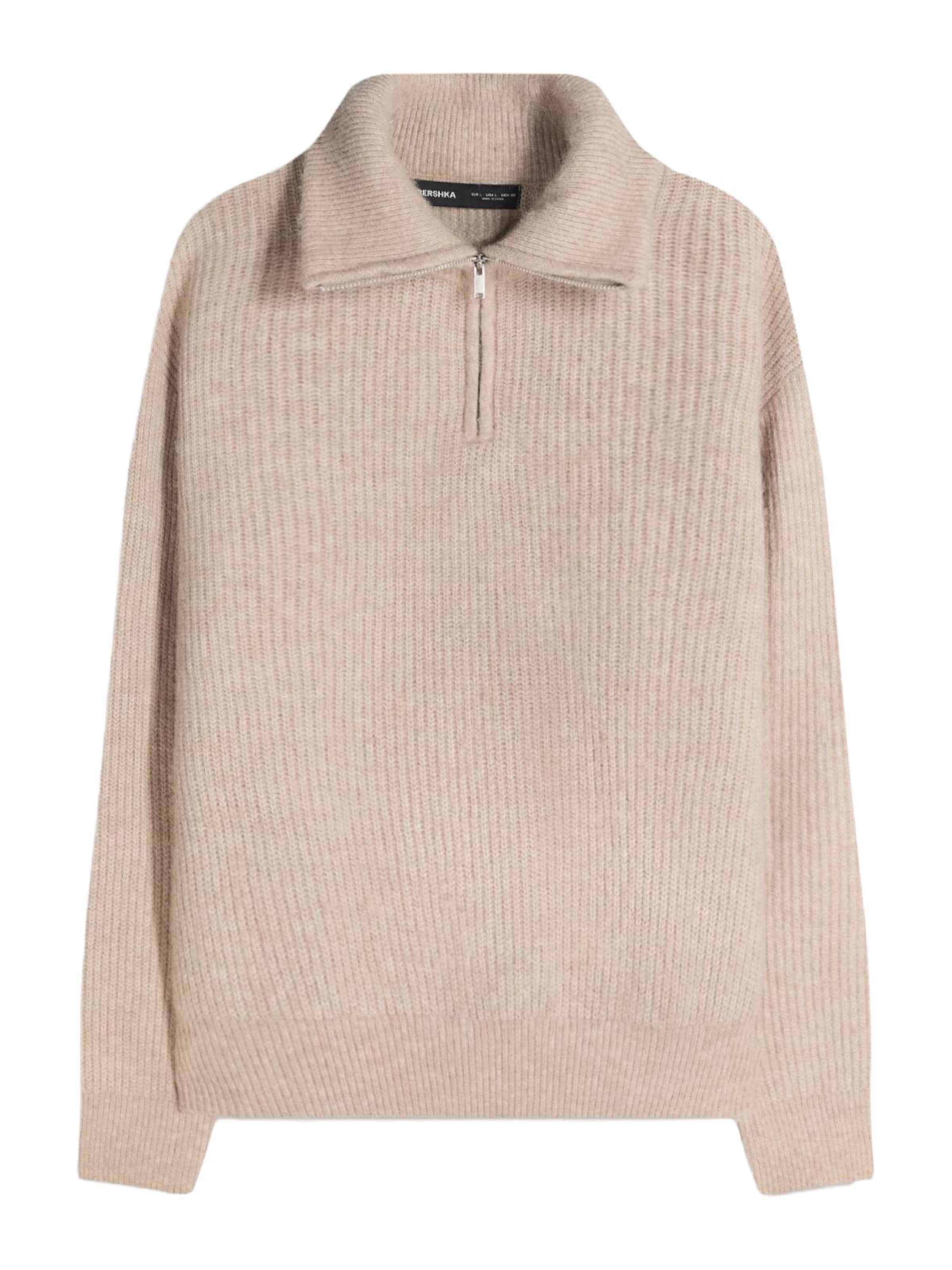 Pull-over Bershka en beige : devant