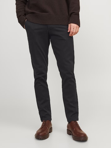 JACK & JONES Slimfit Hose 'JJIMarco JJDave' in Schwarz: Vorderseite