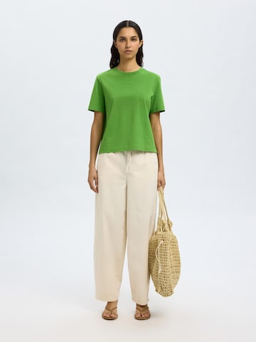 SELECTED FEMME T-Shirt 'SLFEsential' in Grün