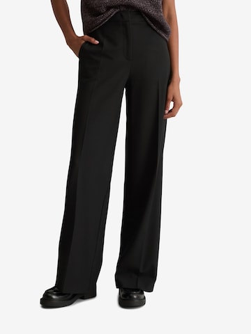 Marc O'Polo Wide Leg Suorat housut värissä musta: etupuoli