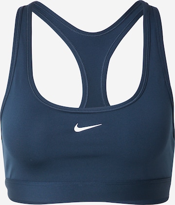 NIKESportski grudnjak 'Swoosh' - plava boja: prednji dio