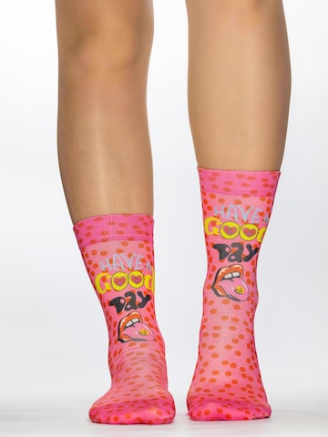 Wigglesteps Sokken 'Good Day Lady Sock' in Roze: voorkant