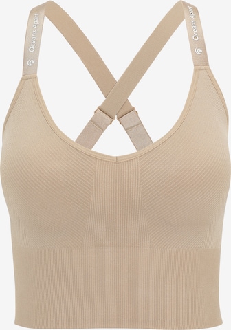 OCEANSAPART - Top deportivo 'Athletic' en beige: frente