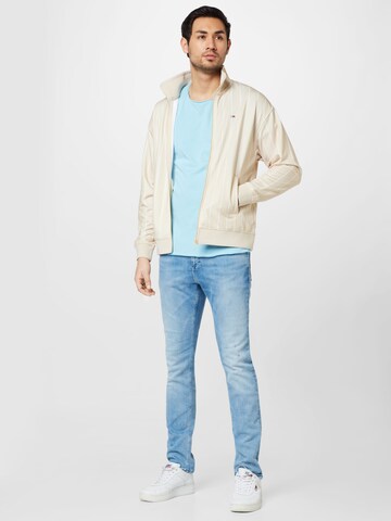 Tommy Jeans Bluza rozpinana w kolorze beżowy