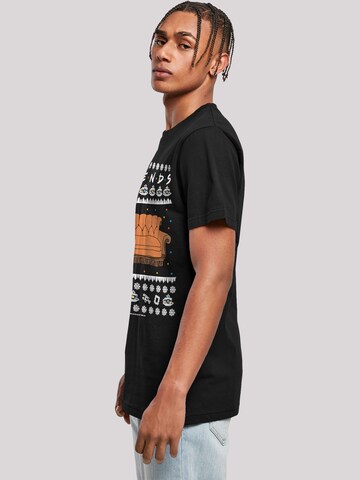 F4NT4STIC Shirt 'Friends TV Serie Fair Isle Couch' in Black