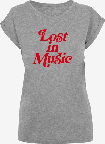 Maglietta 'Lost In Music' di Mister Tee in grigio: frontale