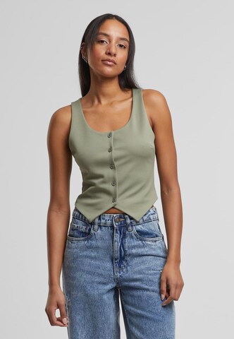 Gilet de costume Urban Classics en vert : devant