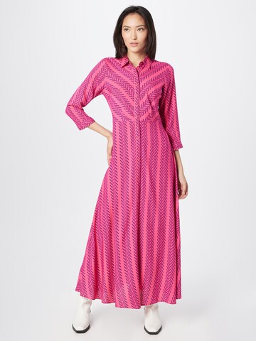 Y.A.S Платье-рубашка 'SAVANNA' в Ярко-розовый: спереди