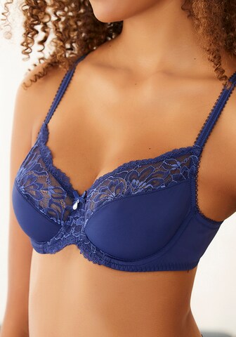 LASCANA Minimiser Bra in Blue: front