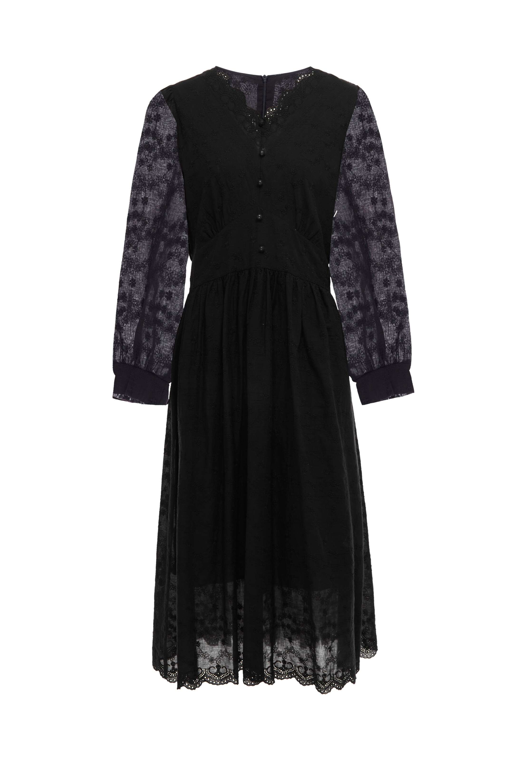 Usha - Vestido em preto: frente