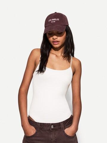 Body a maglietta di Bershka in beige: frontale