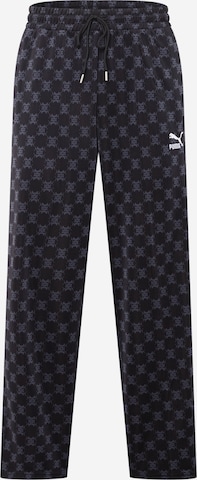 Pantaloni de la PUMA pe negru: față