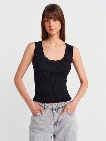 Dilvin Knitted top in Black: front