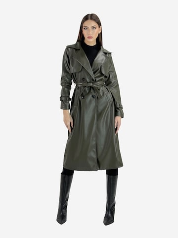 Manteau mi-saison Elara en vert