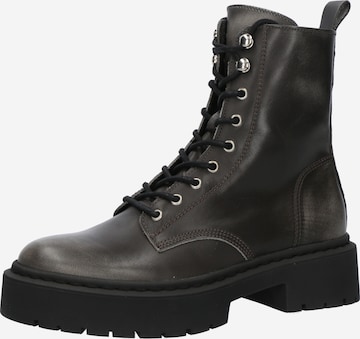 STEVE MADDEN Ботинки на шнуровке 'Gusto' в Серый: спереди