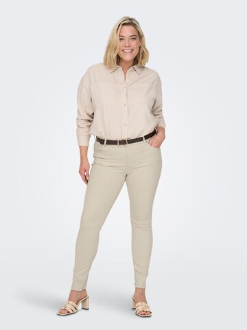 ONLY Carmakoma Skinny Jeans 'Willy' i beige