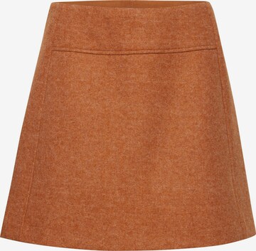 ICHI Skirt 'Wolly' in Brown: front