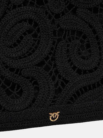 PINKO Handbag 'PINKO SHOPPER CROCHET GEOMETRICO BORSA' in Black