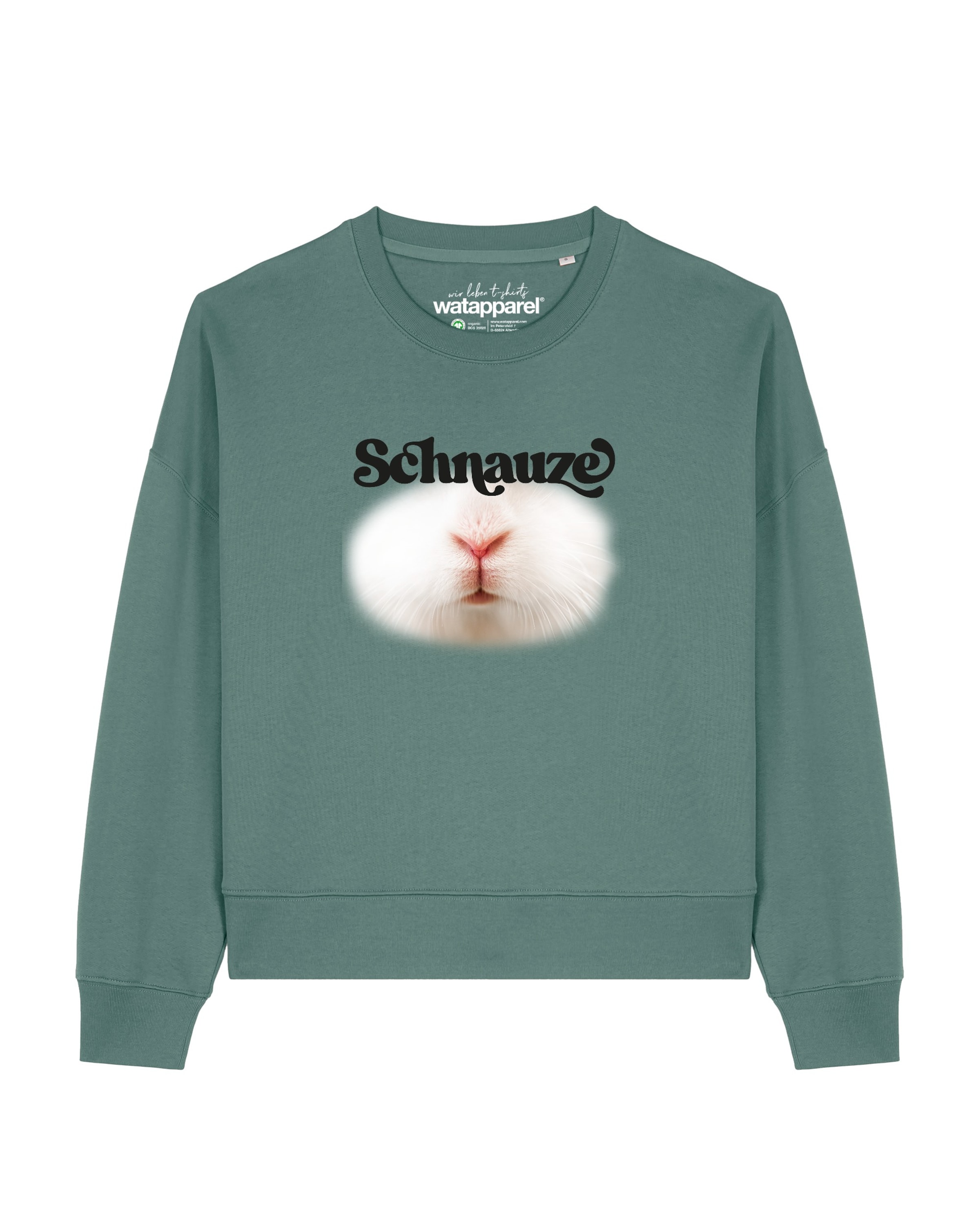 Watapparel Sweatshirt 'Schnauze' in Green: front