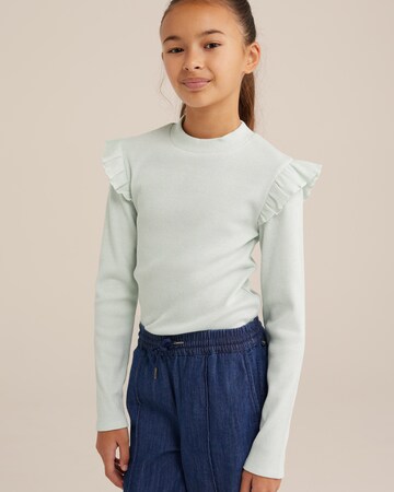T-Shirt WE Fashion en vert : devant