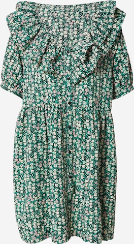 ICHI Shirt Dress in Green: front