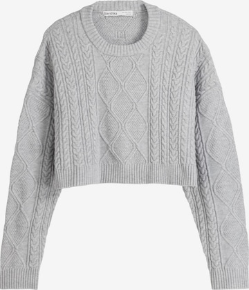 Bershka Sweater in Grey: front