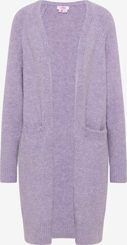 MYMO Knit Cardigan in Purple: front