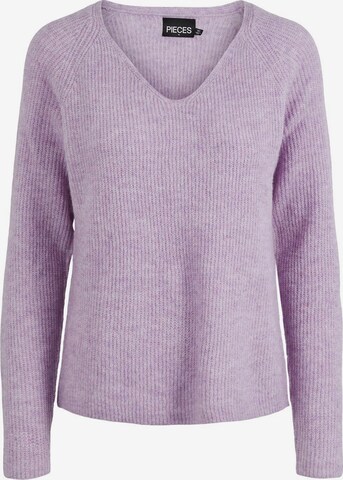 PIECES Sweater 'Ellen' in Purple: front