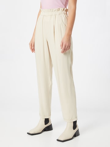 Dorothy Perkins Regular Bandplooibroek in Beige: voorkant