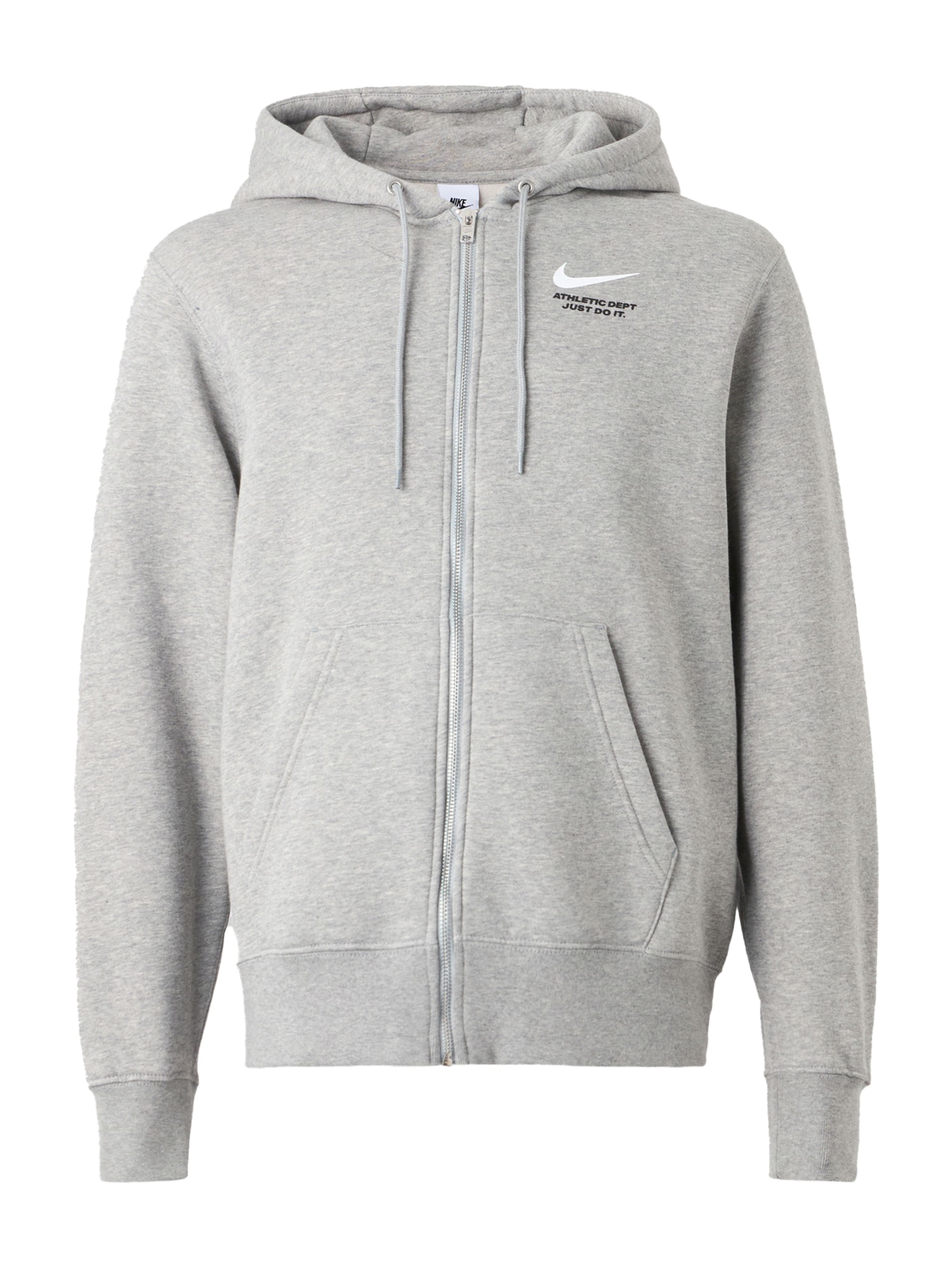 Nike Sportswear Tepláková bunda 'CLUB' - Sivá: predná strana