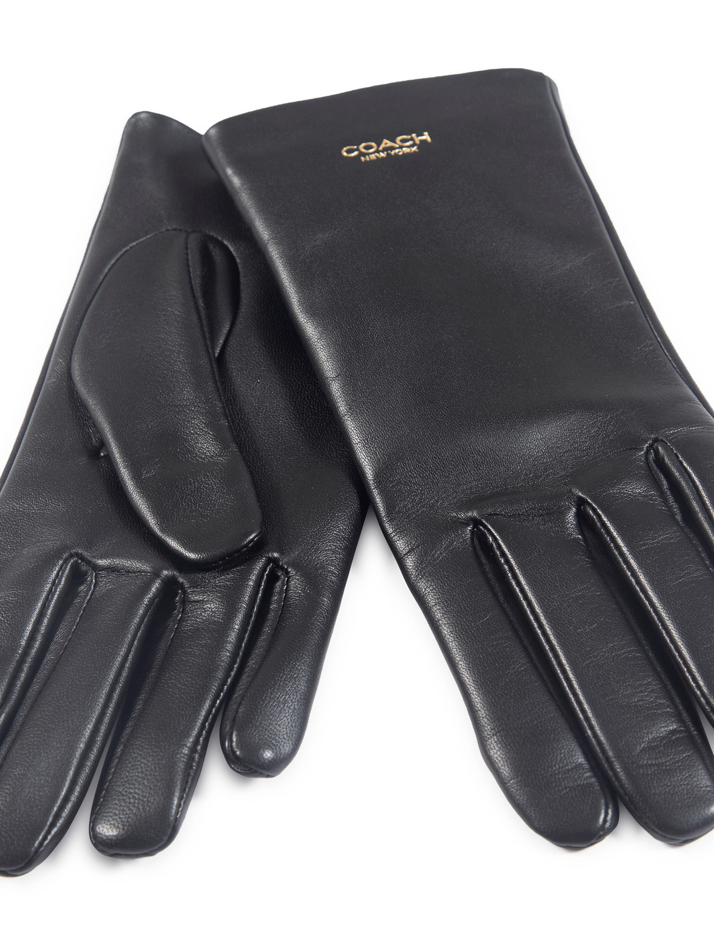 COACH Γάντια με δάχτυλα 'New York' σε μαύρο